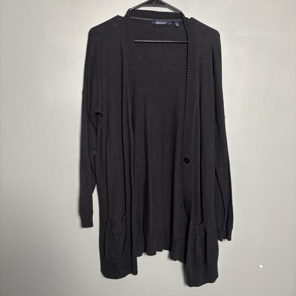 Agave Denim Women’s Long Sleeve Back Button Cardigan Cotton Medium Cozy Oversize